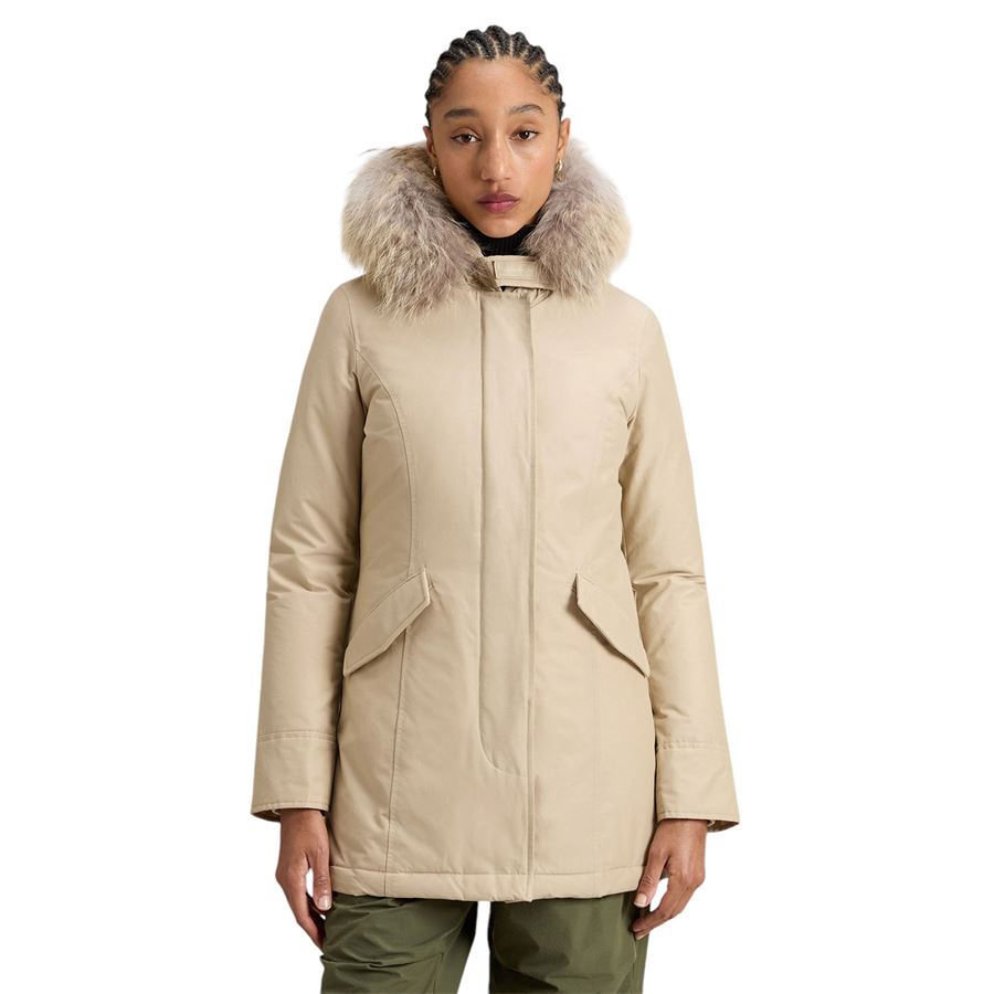 Arctic Parka in Ramar Cloth con pelliccia removibile Woolrich | CFWWOU0538OXT